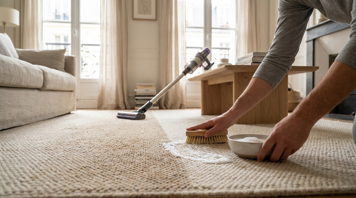 Laver son tapis : cette méthode maison en 3 ingrédients le nettoie et évite l’erreur qui le ruine dès la première fois