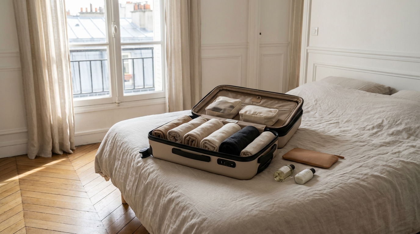 Vacances de Noël 2025 : Ce geste inspiré de l&rsquo;armée, permet de faire entrer deux fois plus de vêtements dans votre valise cabine (et d&rsquo;éviter les frais en trop !)