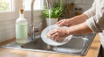 Vos mains abîmées par la vaisselle ? Ce produit testé les protège… à condition de lire ce détail précis qui le rend clean