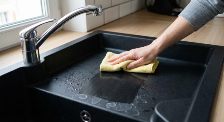 Si votre évier noir se couvre de traces malgré le nettoyage, cette routine express va vraiment faire la différence
