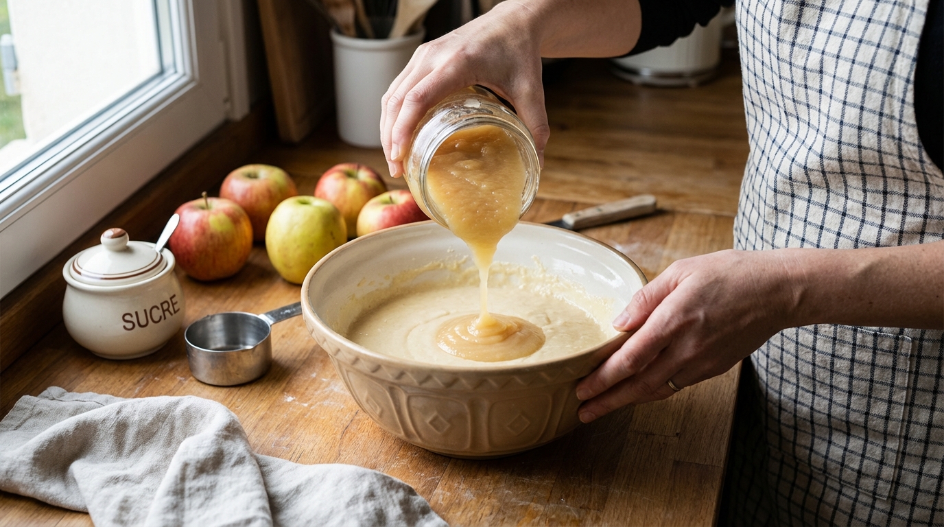 Sucre dans les gâteaux : cette purée de fruits allège tout, mais gare au flop, on a testé l&rsquo;astuce qui affole les réseaux