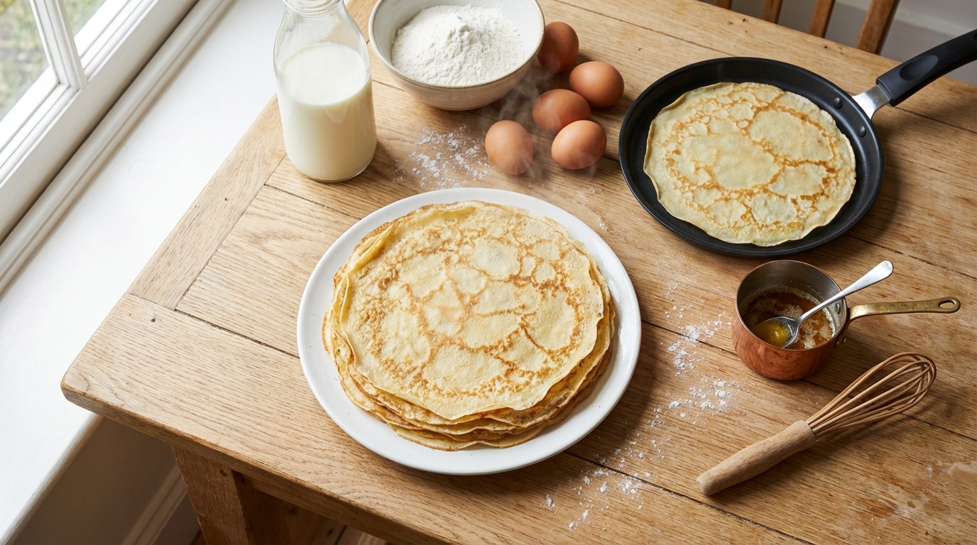 Ce détail dans la pâte à crêpes de Christophe Michalak que l&rsquo;on zappe rend vos crêpes ultra-légères, sans repos et avec peu d&rsquo;œufs
