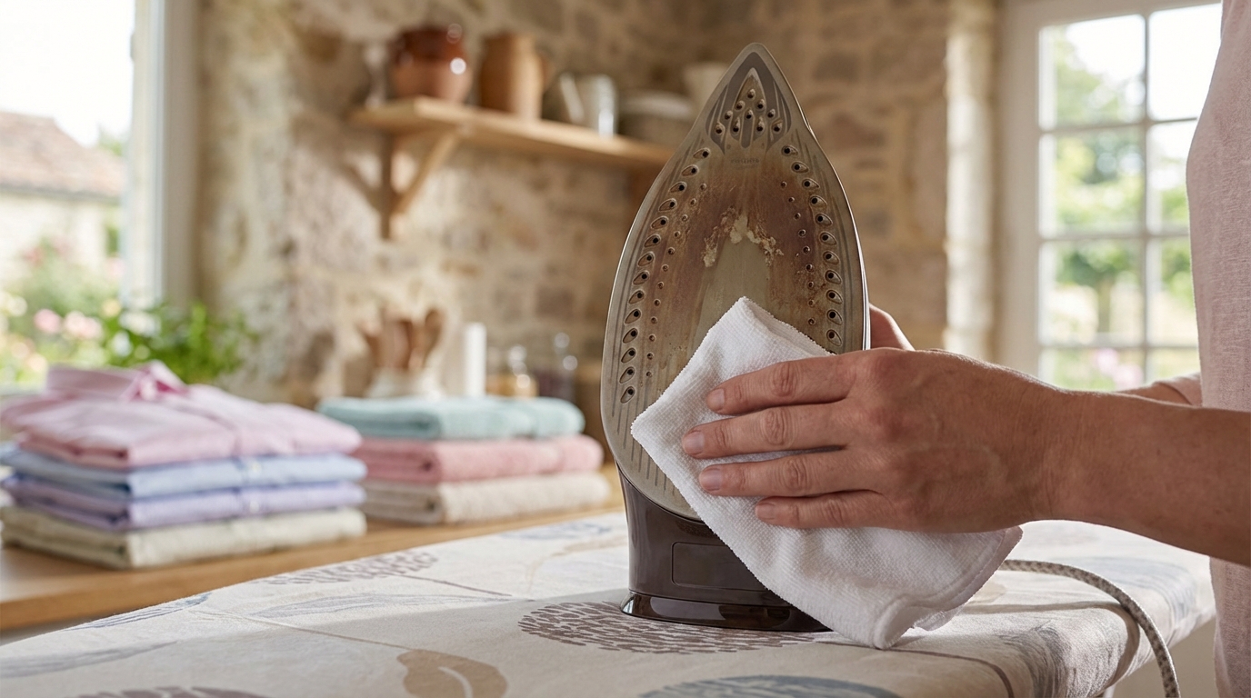 Ce geste méconnu suffit à sauver un fer à repasser qui crache marron (et à éviter de ruiner encore vos chemises blanches)