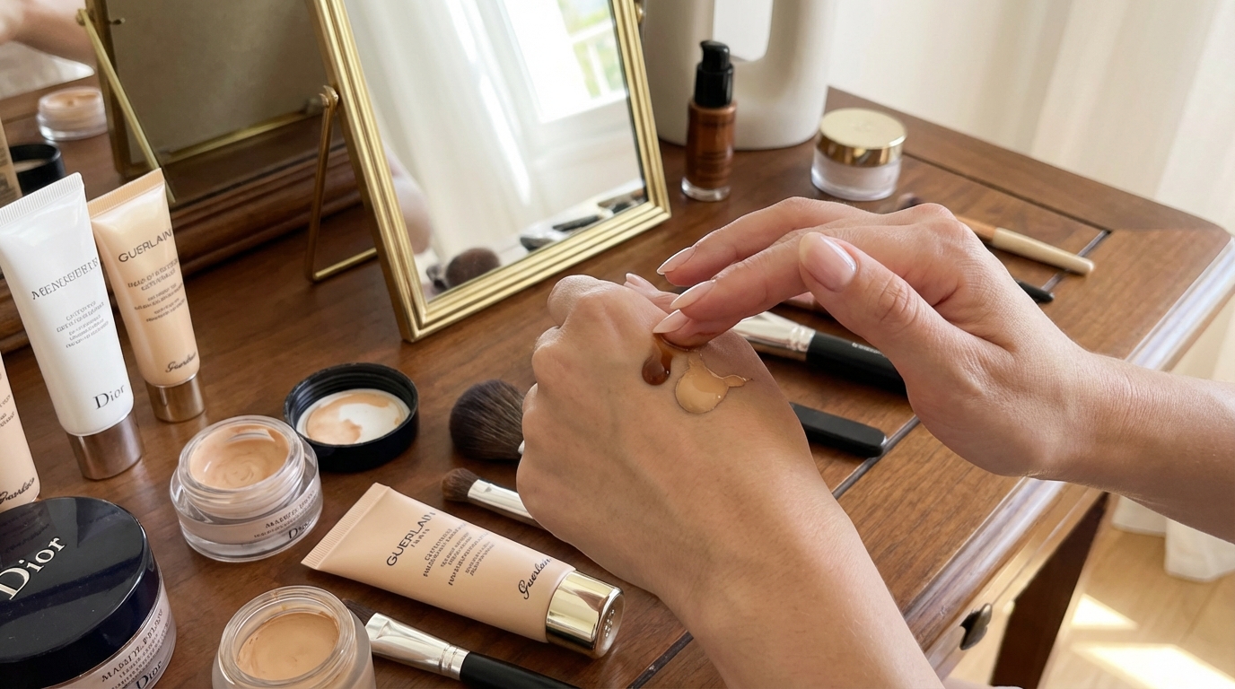 Vous mélangez fond de teint et gouttes de soleil ? Cette méthode sabote votre hâle, il faut adopte ce geste à la place