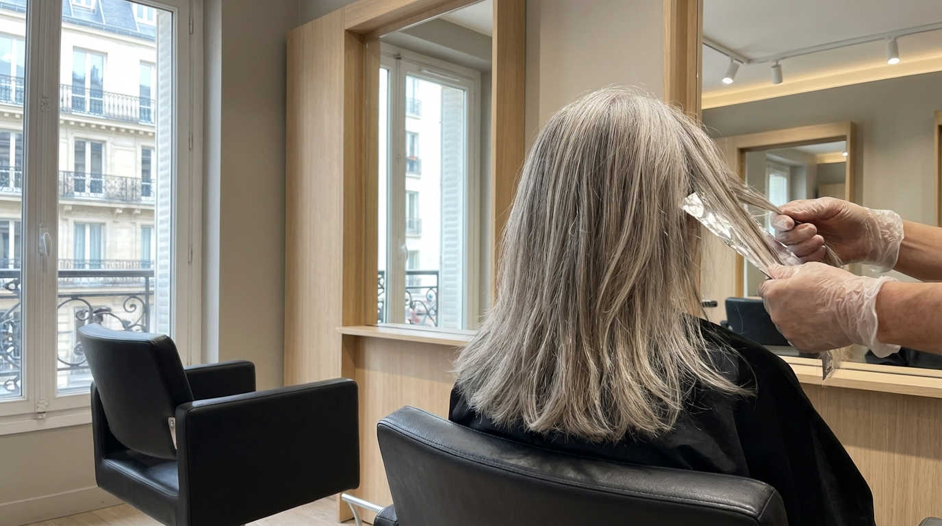 Ces cheveux gris qui envahissent vos racines ? Cette nouvelle tendance en salon les transforme en atout flatteur après 40 ans