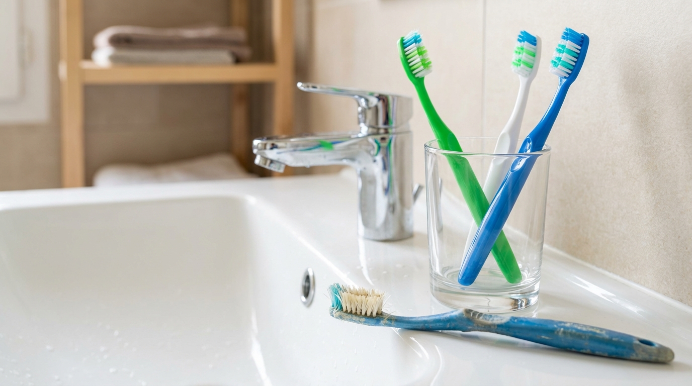 Brosse à dents dans la salle de bain : quel est le vrai délai à ne pas dépasser avant de la changer ?