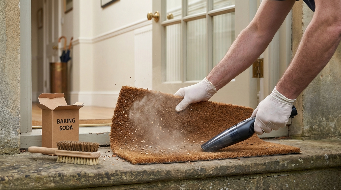 Je nettoyais mal mon paillasson depuis des années, jusqu’à ce que je découvre cette méthode vraiment efficace en 2 minutes