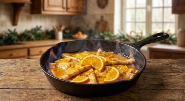 Chandeleur : ce dessert flambé aux agrumes fait un vrai show de restaurant, la recette de notre chef change tout à la maison