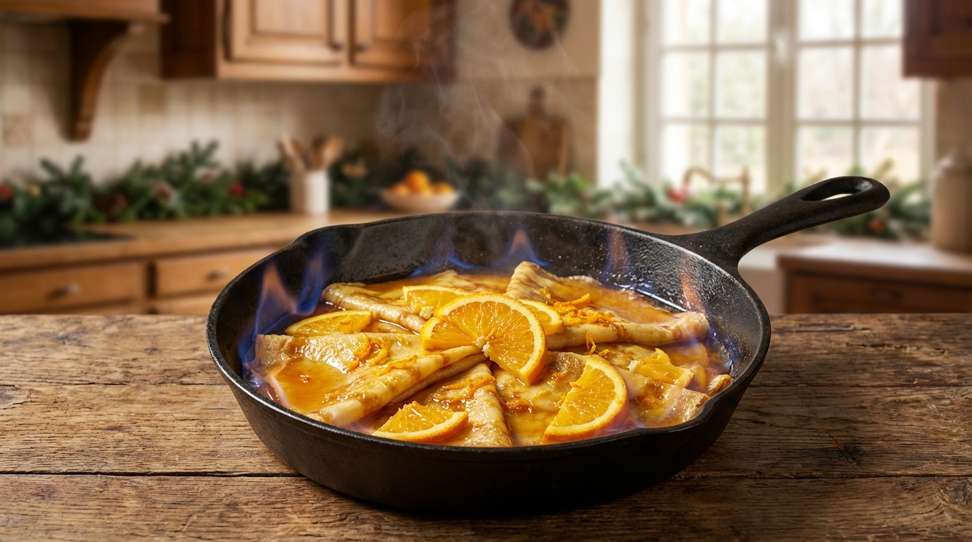 Chandeleur : ce dessert flambé aux agrumes fait un vrai show de restaurant, la recette de notre chef change tout à la maison