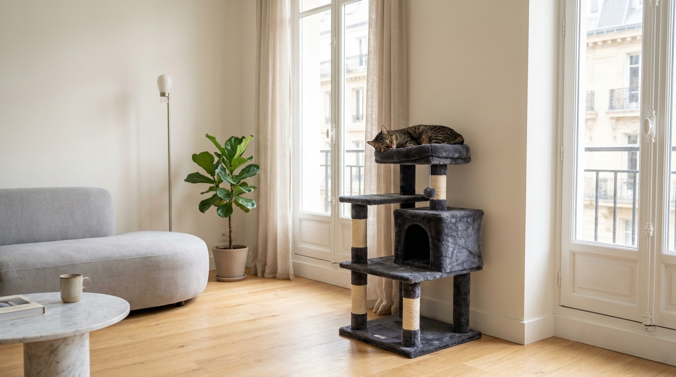 Chez Truffaut, ce meuble pour chat à -70 % promet de sauver votre canapé et de métamorphoser votre salon pour moins de 15 € vite