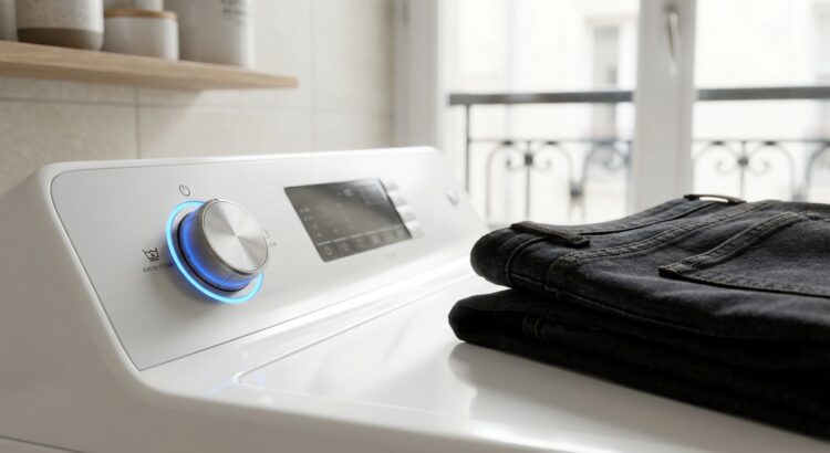 Ce petit bouton secret de votre machine à laver, évite à vos jeans noirs de devenir gris