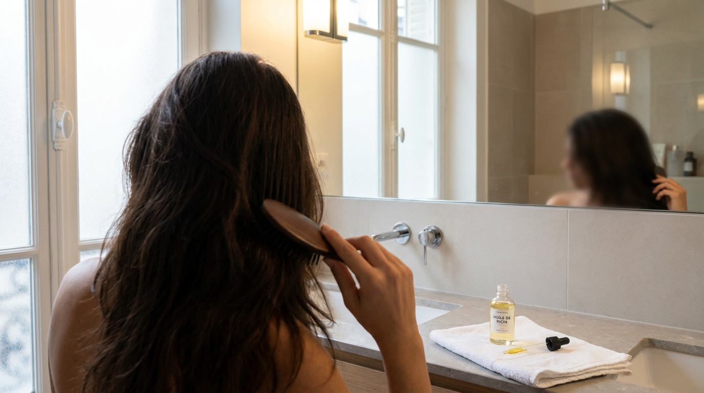 Pousse des cheveux : l’huile de ricin est partout… mais les études révèlent un effet bien différent de ce qu’on pense