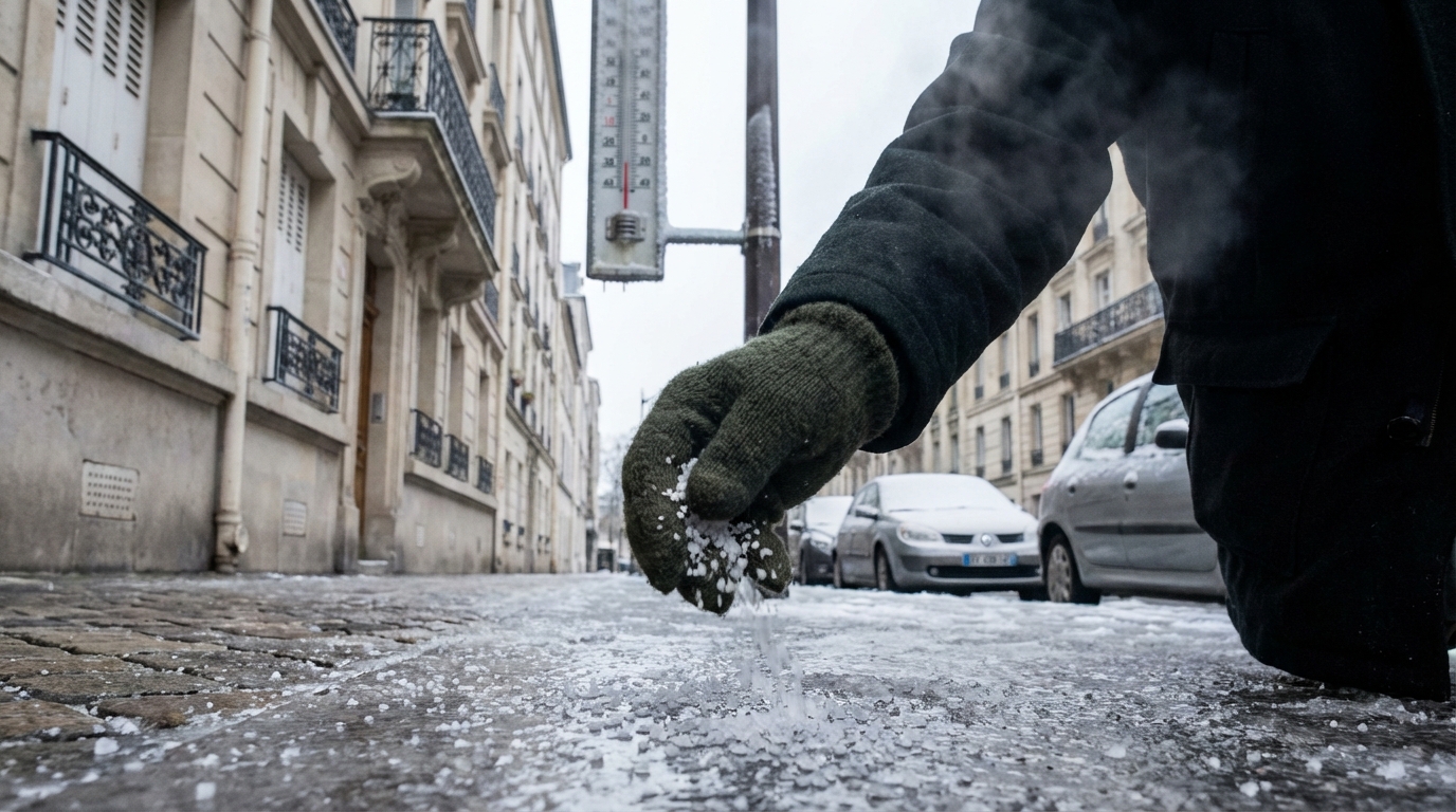 Tempête de froid : vous pensez pouvoir faire fondre la neige avec du gros sel, mais passé cette température, ça ne marche plus du tout