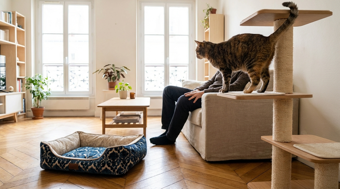 Vous gâtez votre chat d’intérieur… et il reste nerveux à cause de ce besoin vital que la plupart des maîtres ignorent