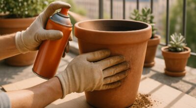 Ce bricolage de 5 minutes transforme vos vieux contenants de balcon en imitation de ce matériau de luxe sans dépasser les 10 €