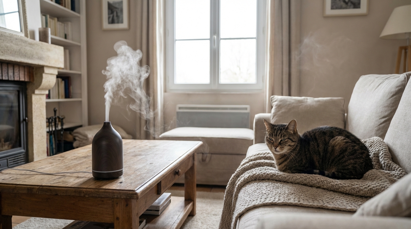 Cette habitude bien-être avec les huiles essentielles abîme le foie de votre chat et transforme votre salon en piège toxique