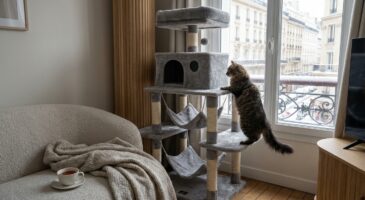 Cette solution pour chat à moins de 50 € chez Cdiscount fait oublier les griffes sur le canapé grâce à une remise proche de -35 %
