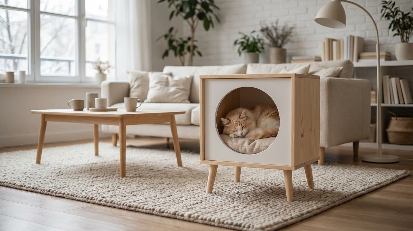 Chez Gifi, ce meuble surélevé à moins de 20 € transforme le coin de votre chat en cocon scandinave (et les stocks fondent)