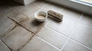 Joints de carrelage noircis : cette poudre de droguerie efface tartre et saletés en 15 minutes, sans vinaigre ni produits forts