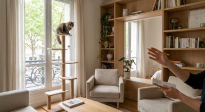 Si votre chat grimpe partout, il vous alerte sur cette erreur de déco dans le salon (et ce simple changement qui l&rsquo;apaise)