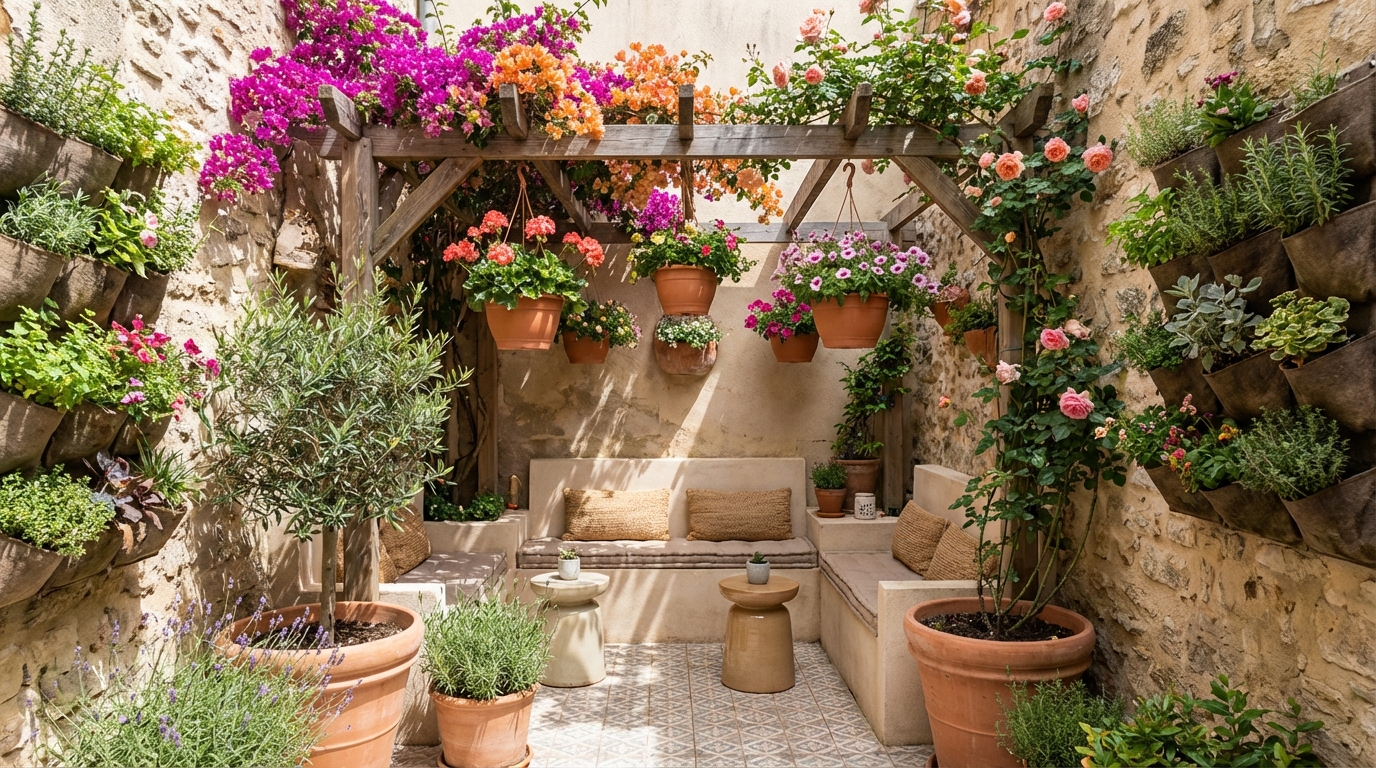 Votre patio ressemble à une cour triste cet été ? ces 5 idées végétales le transforment en refuge coloré sans travaux