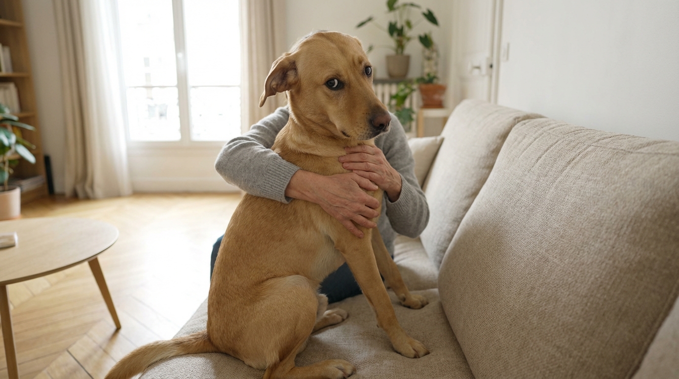 Vous croyez rassurer votre chien : ce geste « câlin » le fait se sentir piégé et peut déclencher une morsure brutale