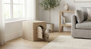 Vous laissez encore la litière en vue ? cet accessoire pour chat chez Cdiscount à 38,99 € change tout niveau odeurs et déco