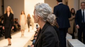 À Milan, Andie MacDowell ose cette coiffure qui transforme ses cheveux gris (et donne envie de tout changer après 60 ans)