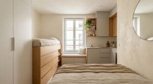 Ce logement de 20 m² paraît deux fois plus grand : ces astuces d’architectes pour ranger partout sans vivre dans le noir