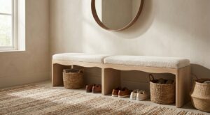 Ce petit meuble d’entrée transforme un couloir froid en espace chic et cosy (et tout le monde le veut en déco 2026)