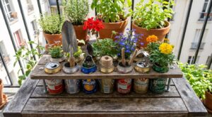 Ce déchet de cuisine devient le rangement de jardin le plus mignon pour fleurs et balcon (vous allez regretter de le jeter)