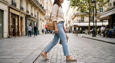 Ces 5 looks en denim prouvent que cette sandale « moche » que vous avez sûrement déjà chez vous, devient la plus chic avec un simple jean