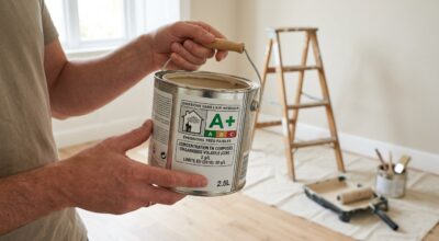 Cette petite mention sur vos pots de peinture dit si vos murs polluent votre air intérieur (et beaucoup l&rsquo;ignorent)
