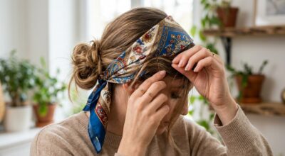 Foulard dans les cheveux : ce geste TikTok tout bête le bloque toute la journée, même pendant les grosses chaleurs de 2026