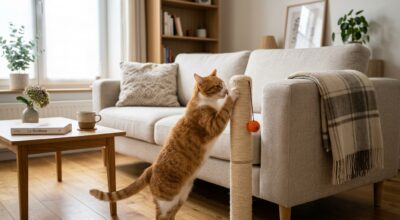 Je n’en pouvais plus de voir mon canapé en lambeaux : ce petit accessoire pour chat à quelques euros posé là a tout changé