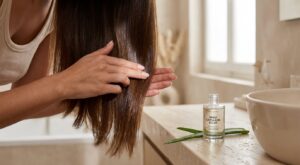 On me demande ce que j’ai fait à mes cheveux secs : cette huile capillaire transforme les longueurs en effet miroir en un instant