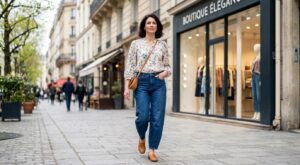 Ni skinny ni évasé : ce jean change tout avec vos blouses de printemps (et toutes les femmes se l&rsquo;arrachent déjà !)