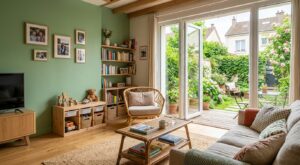 Près de Paris, cet intérieur montre comment cette teinte végétale permet de se mettre au vert sans quitter la ville, chez soi