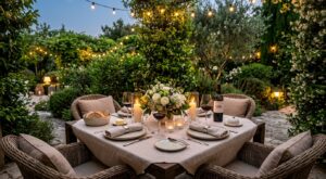 Voici les 21 détails que vous oubliez pour transformer une table de jardin en pièce extérieure façon restaurant haut de gamme