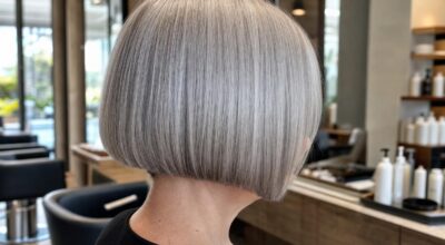 Cheveux gris : ce type de coupe carré spécifique sublime votre couleur naturelle (et évite les balayages !)