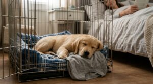 Chiot qui pleure toute la nuit : ce vêtement à glisser dans sa caisse l’a fait dormir en 5 minutes, les éleveurs en raffolent