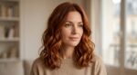 Ni vraiment brune ni totalement rousse : cette coloration, la plus demandée du moment, pourrait bien transformer votre visage