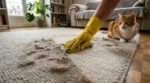 Poils de chat incrustés dans le tapis : arrêtez d&rsquo;insister avec l&rsquo;aspirateur, cet objet de la cuisine règle tout en 5 minutes