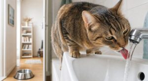 Si votre chat boit au robinet, c’est à cause de cet endroit de la maison où vous mettez son eau (et vous l’avez mal choisi)