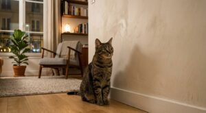 Si votre chat fixe ce mur la nuit sans bouger, ne banalisez plus : ce comportement discret peut cacher un vrai danger