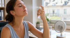 Canicule : ces 7 soins en spray qui sauvent la peau du visage échauffée et maquillée (les dermatos valident ce geste clé)